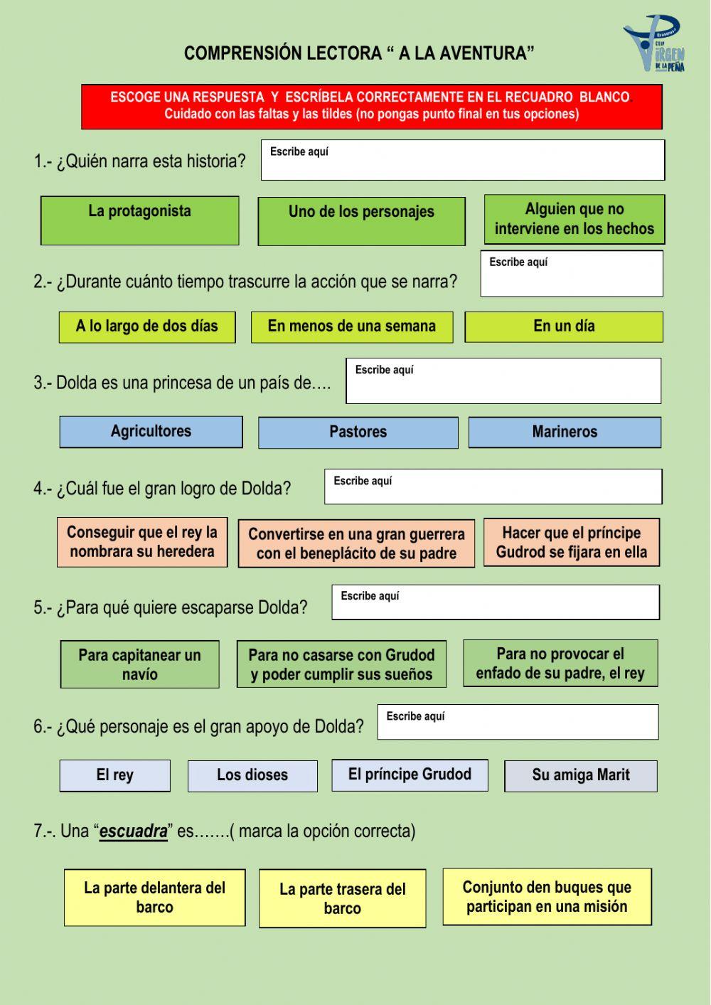 A la aventura worksheet Live Worksheets