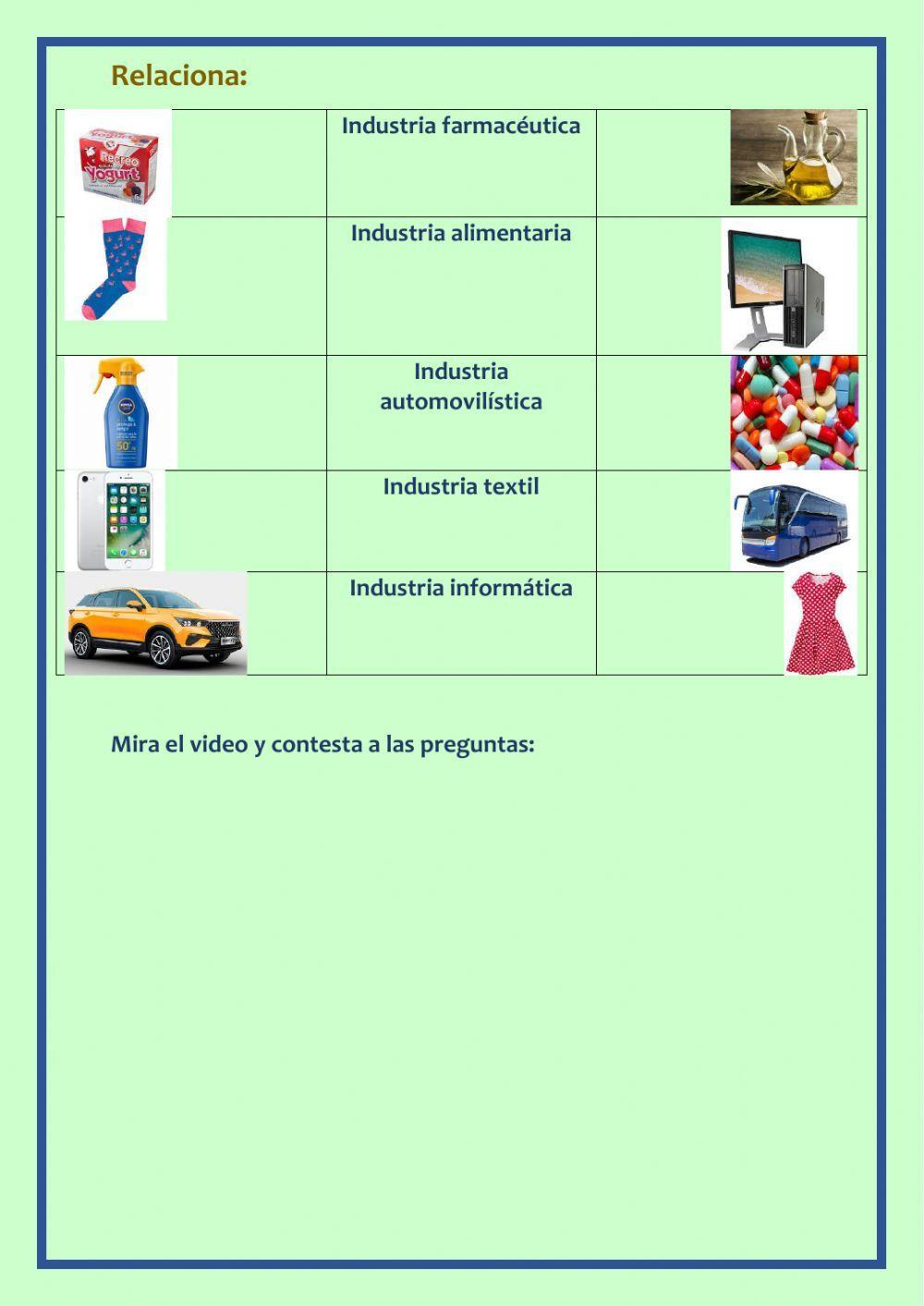 Los productos industriales