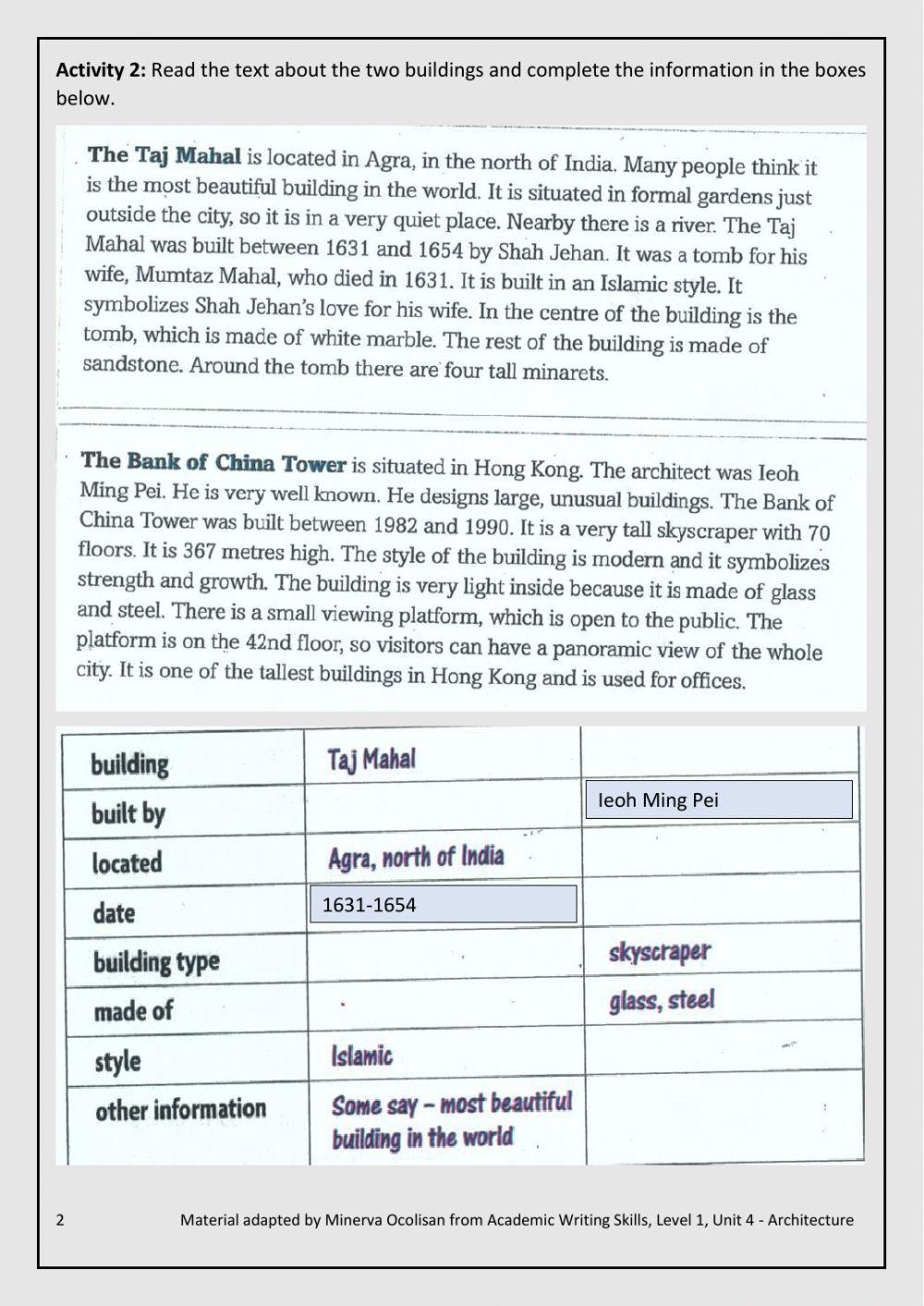 Level 1 - The World of Architecture