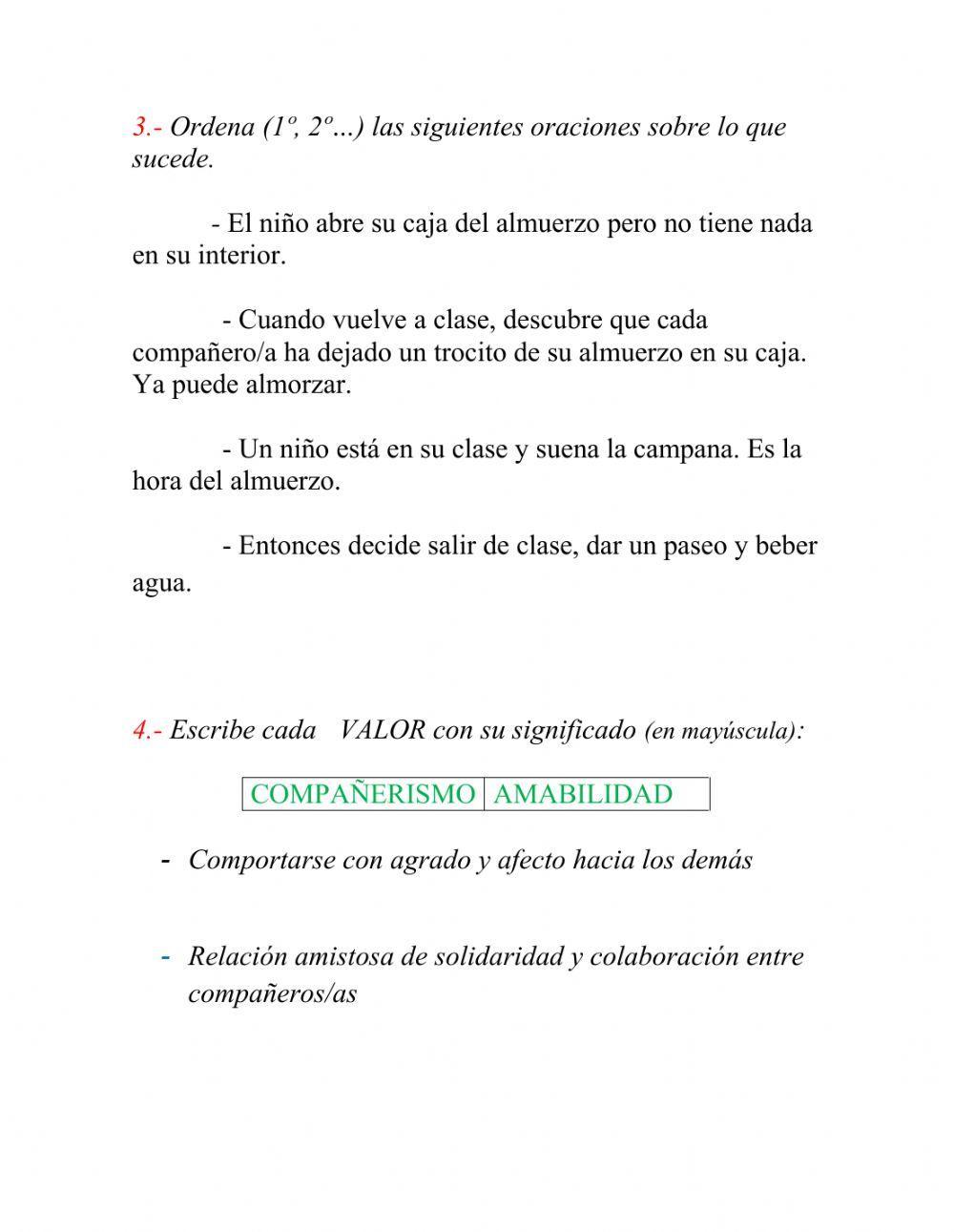 Valores de 3º.COMPAÑERISMO