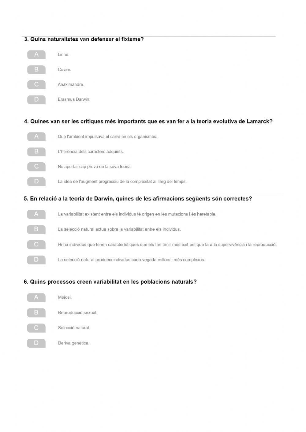 Evolució: models evolucionistes actuals, hominització i evolució humana