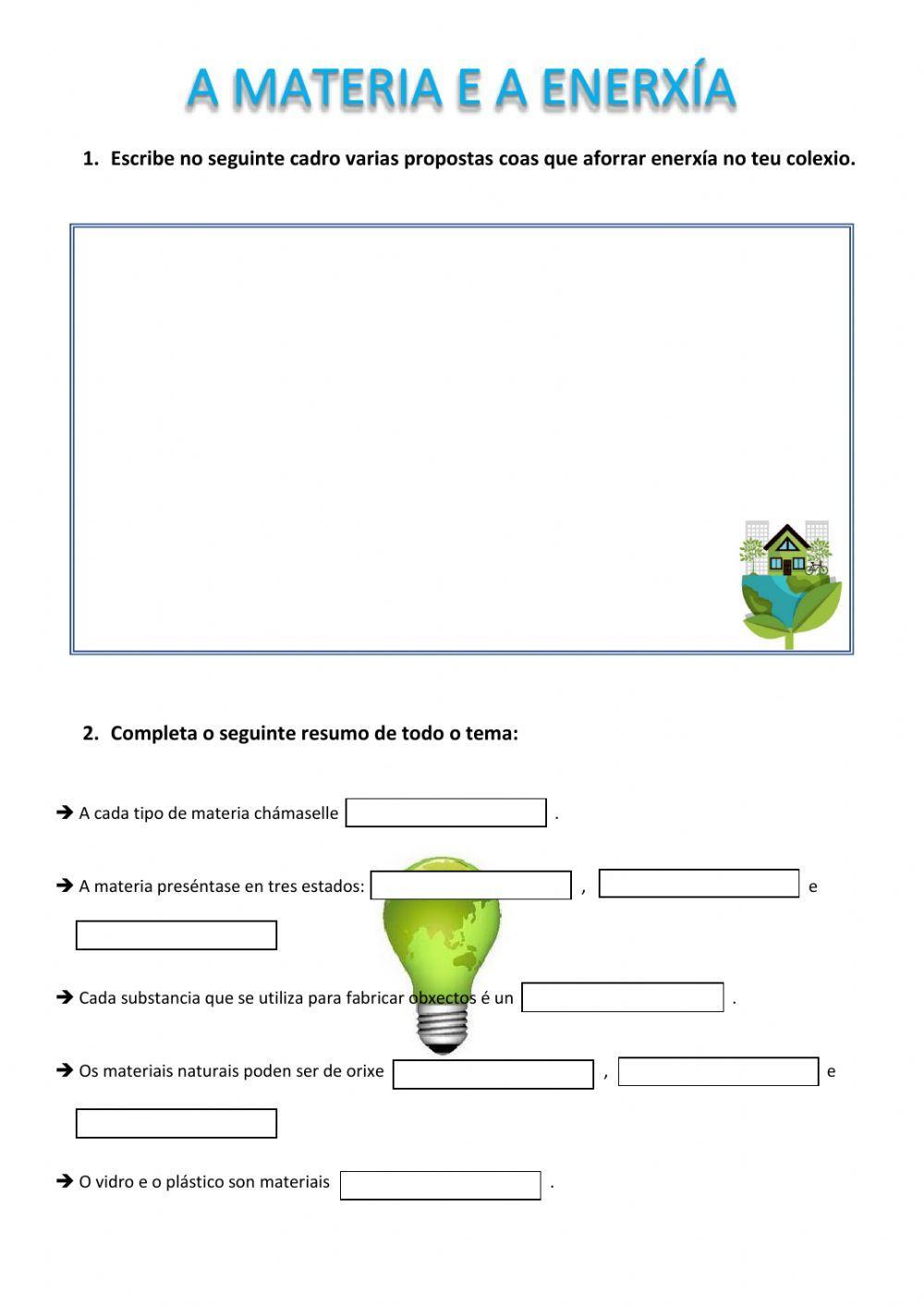 A materia e a enerxía