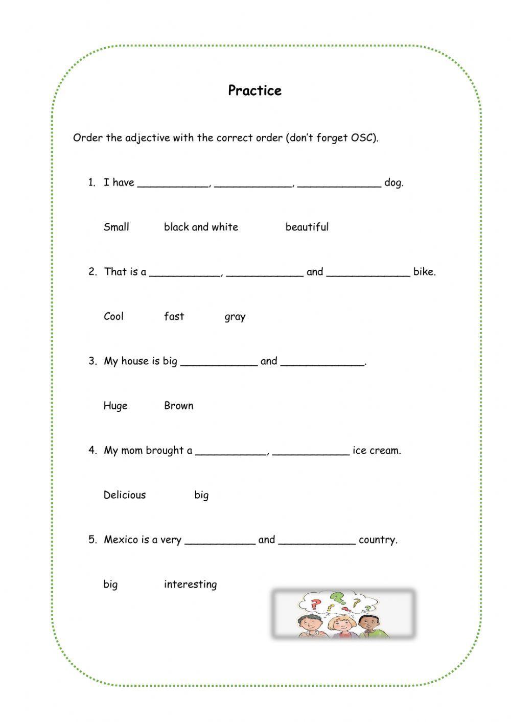 order the adjectives