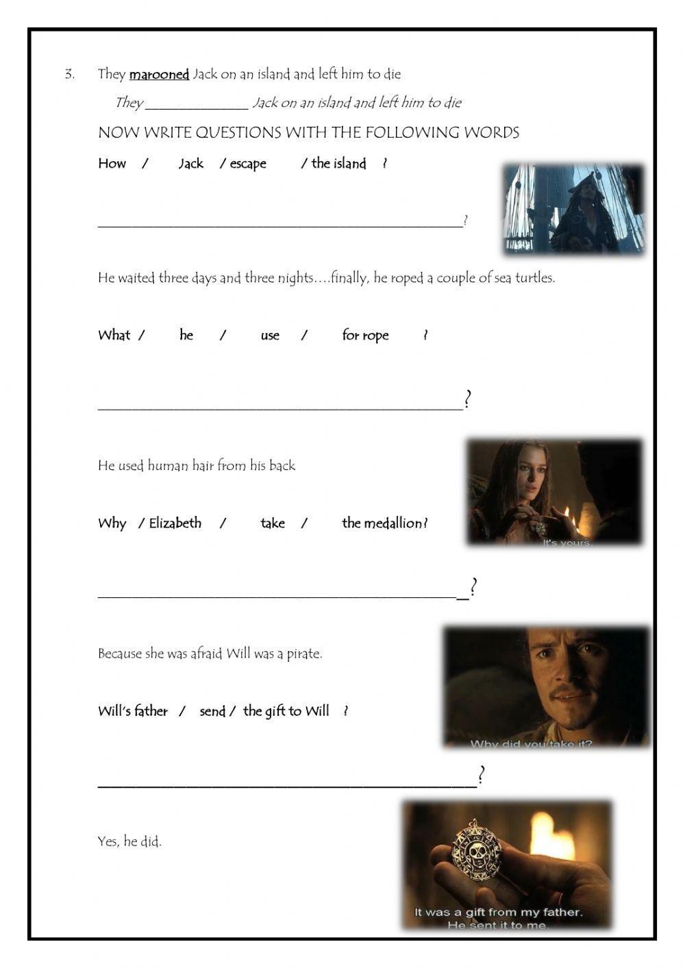 UNIT 6 - GRAMMAR - Pirates of the Caribbean and the Past Simple Tense