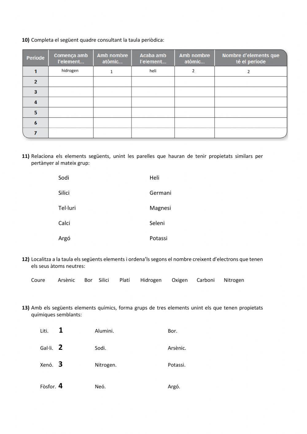 Activitats Elements i compostos