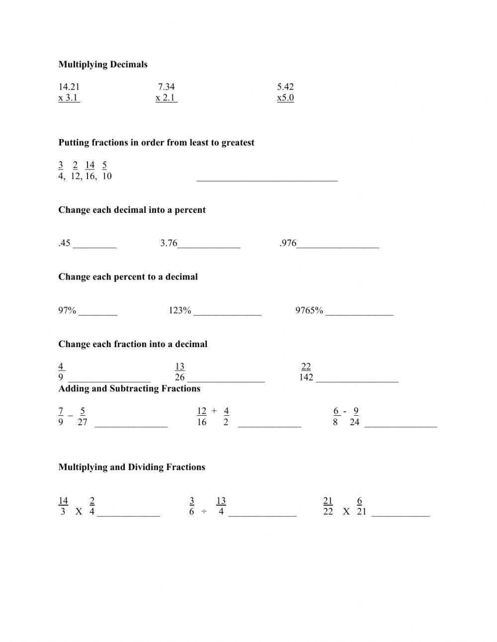 Mathematics Refresher