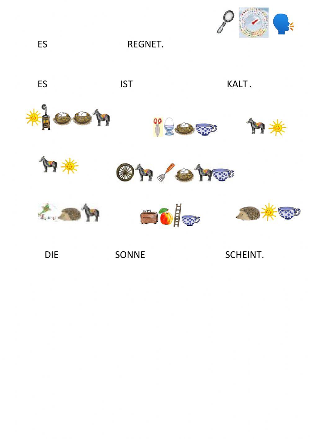 Das Wetter - Anlautuhr