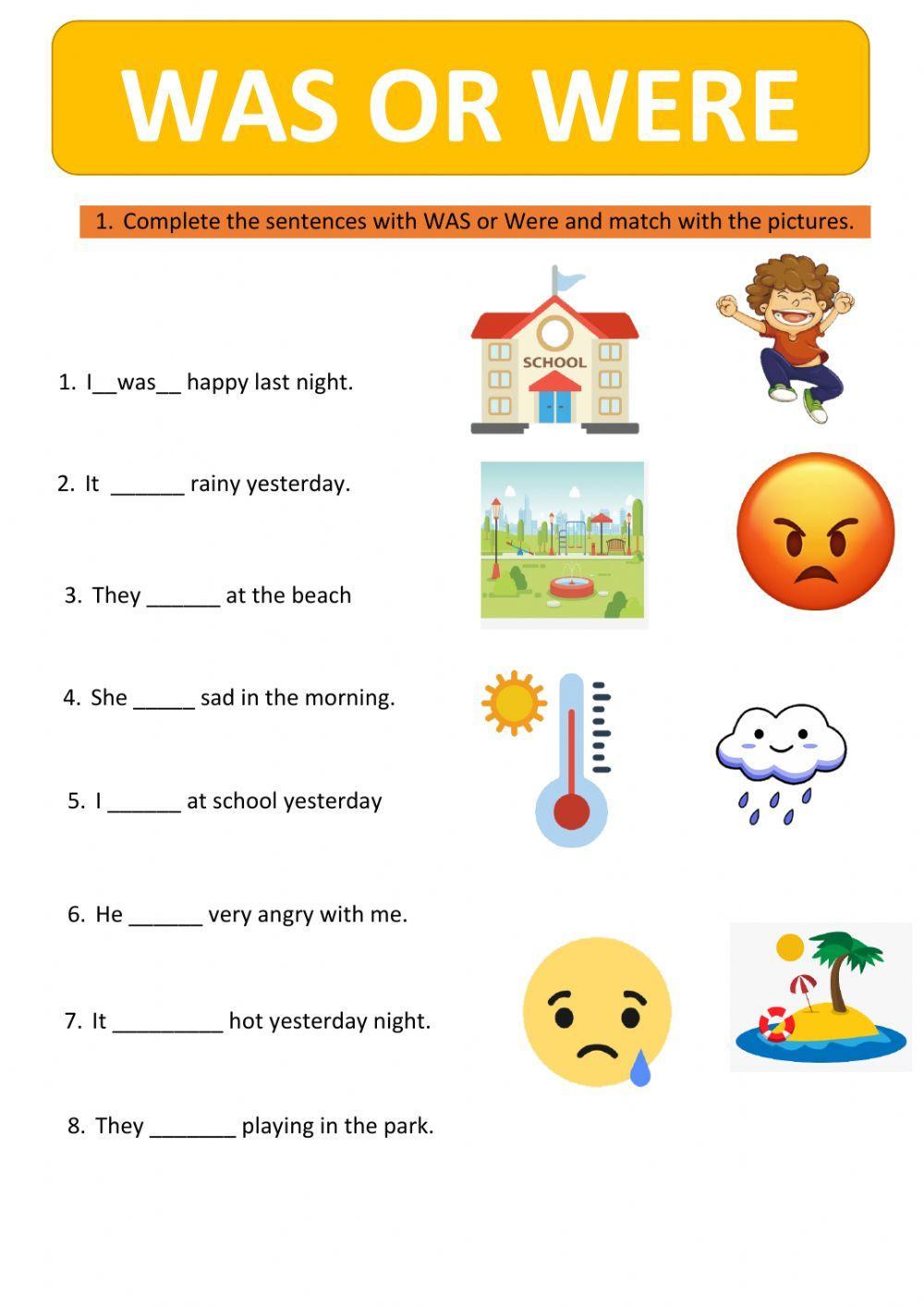 Was Were Worksheet For Class 2 With Answers Cbse Free Worksheets
