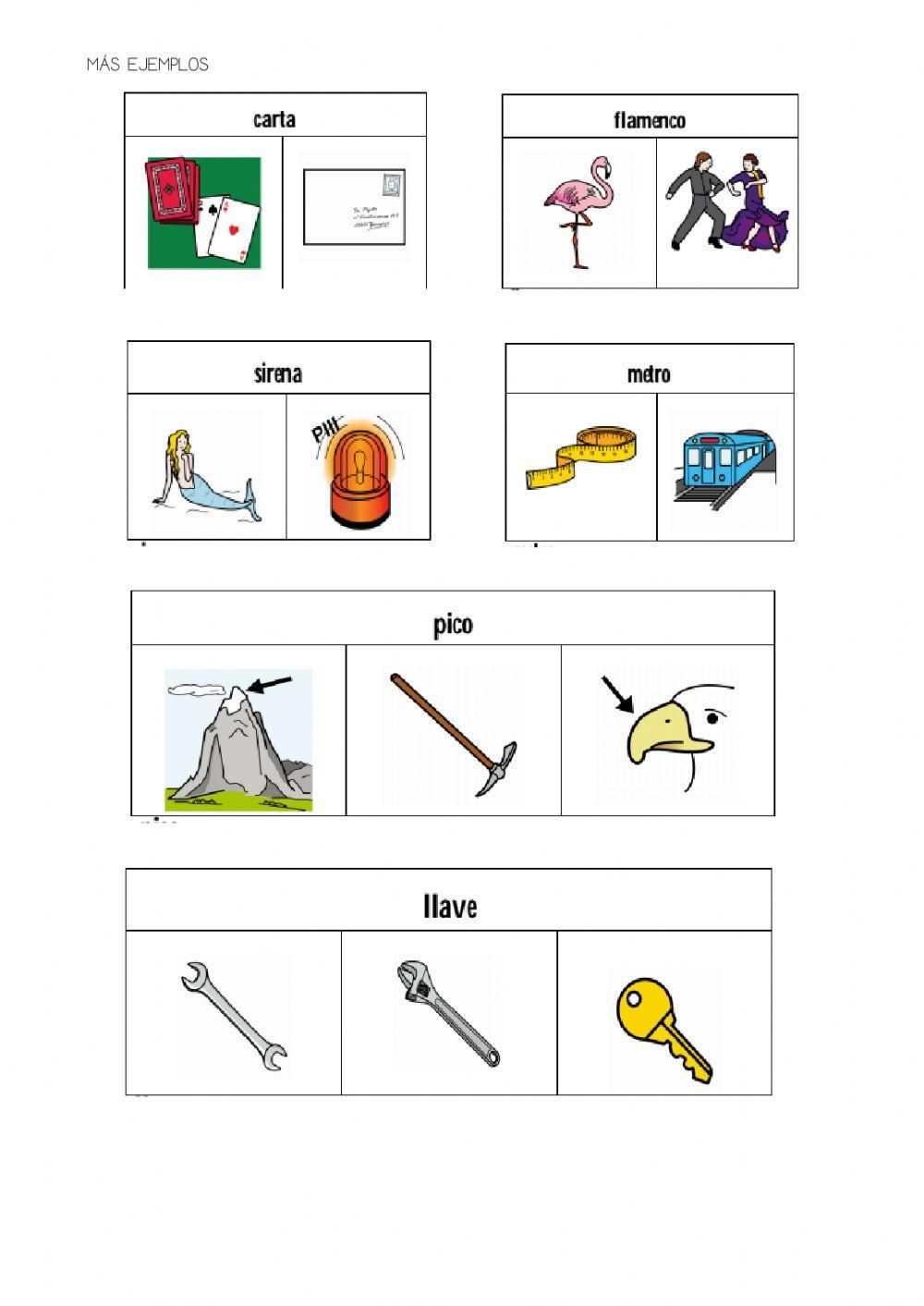 PALABRAS POLISÉMICAS