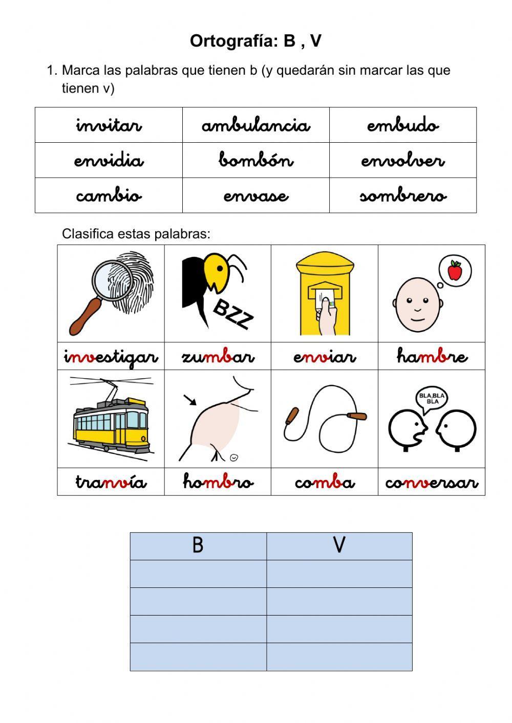 Ortografía b y v Ortografía b y v