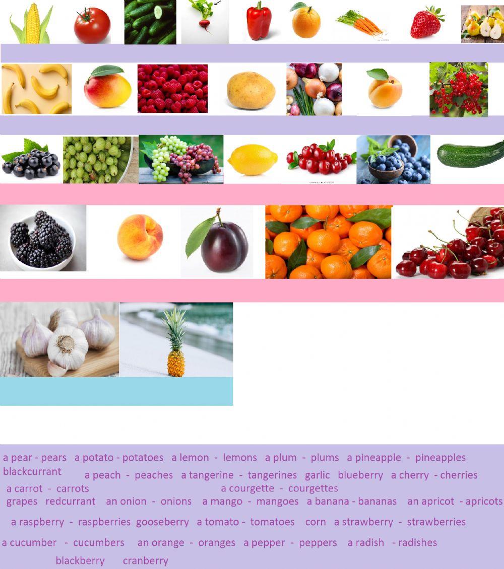 Fruit and vegetables