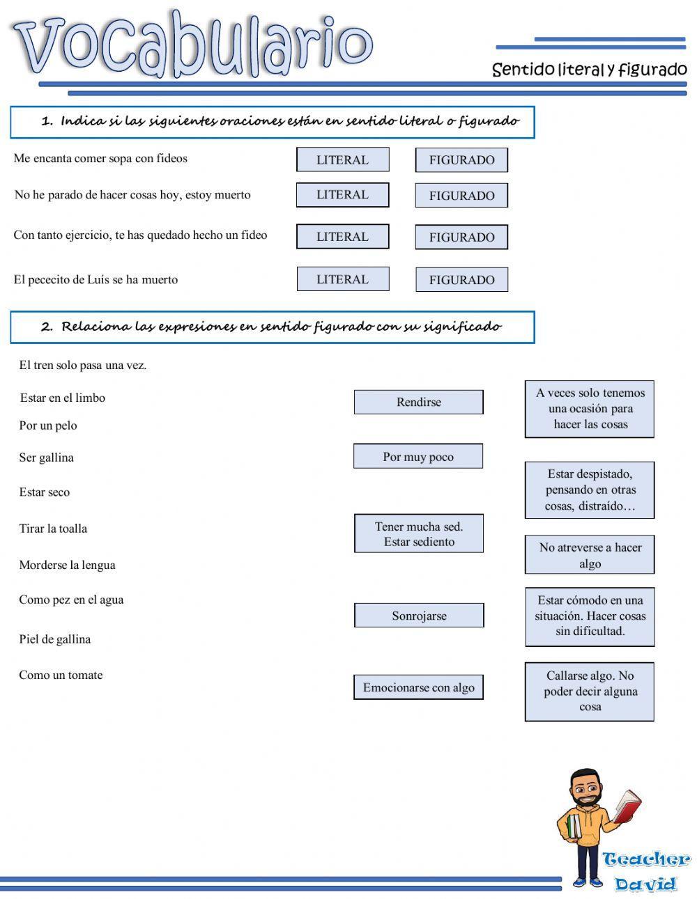 U7.Voc:Sentido literal y figurado