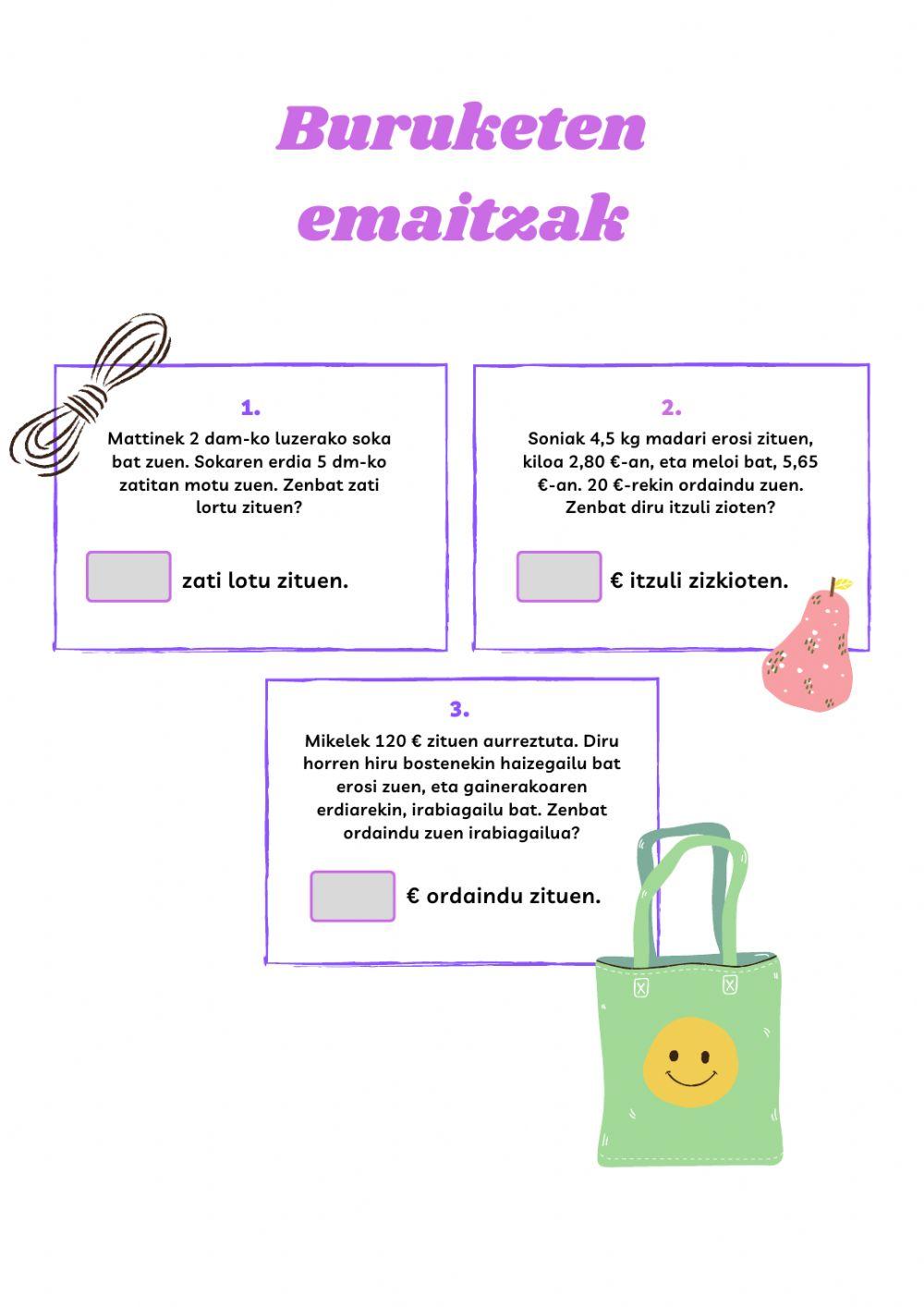 Buruketen emaitzak 2 Buruketen emaitzak 2