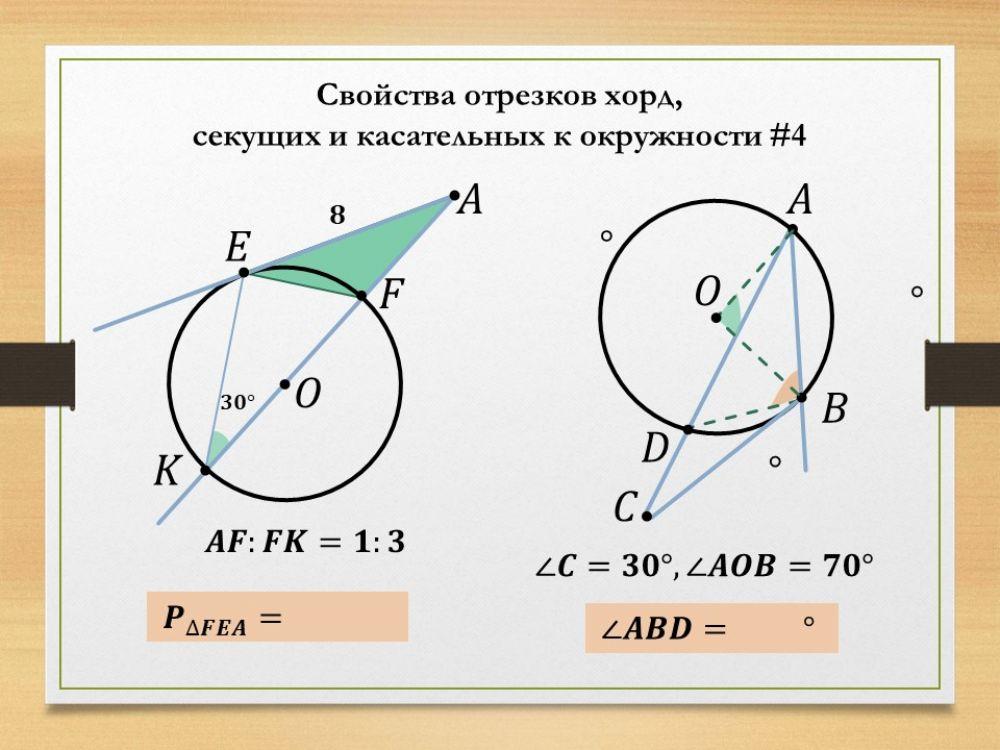 Отрезки в окружности 24