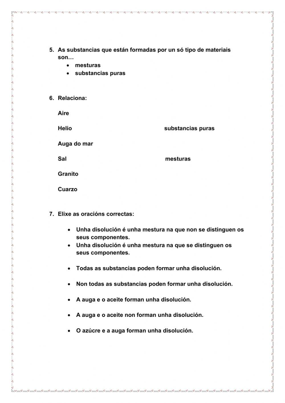 A materia e os materiais