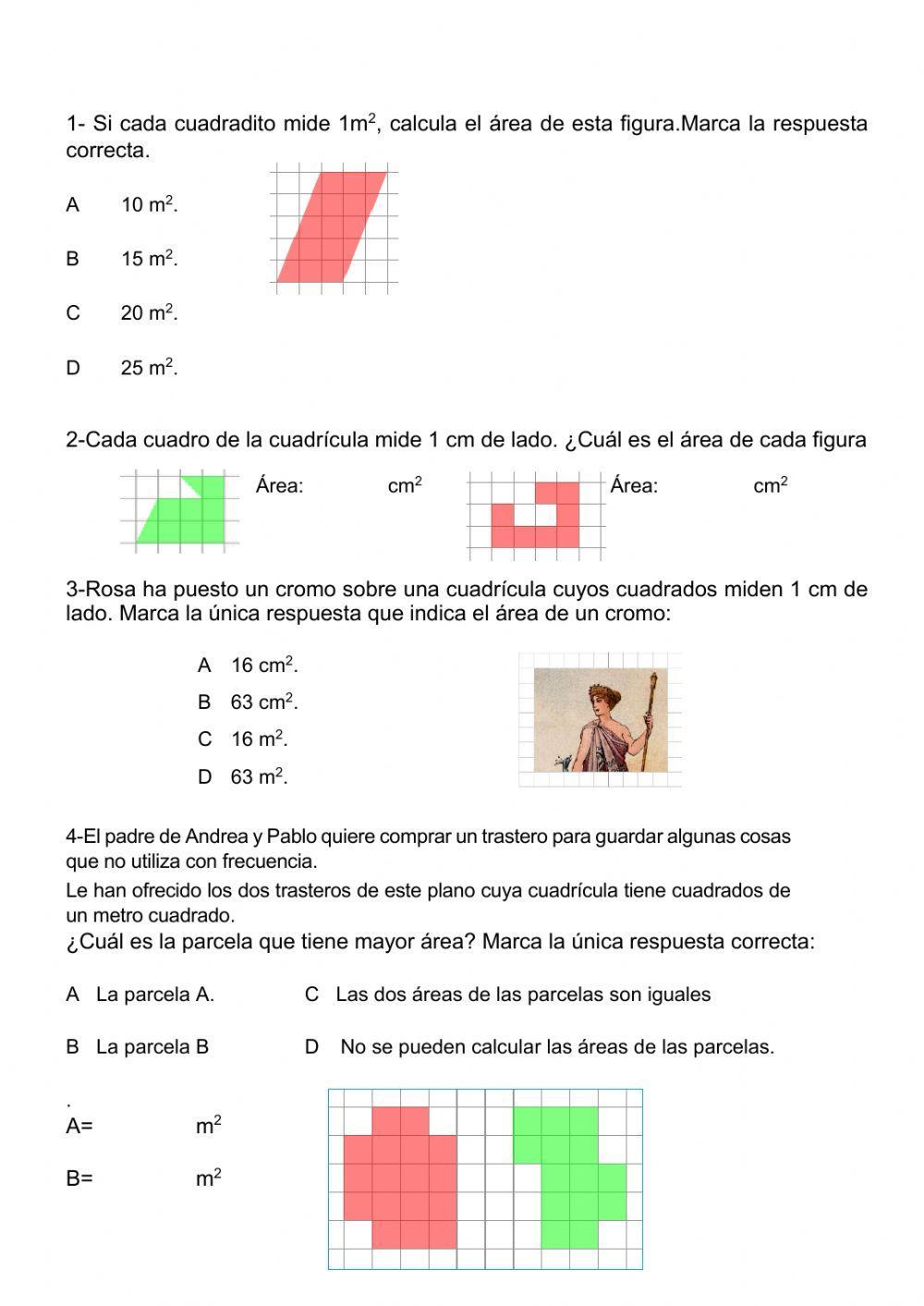 Áreas de figuras planas
