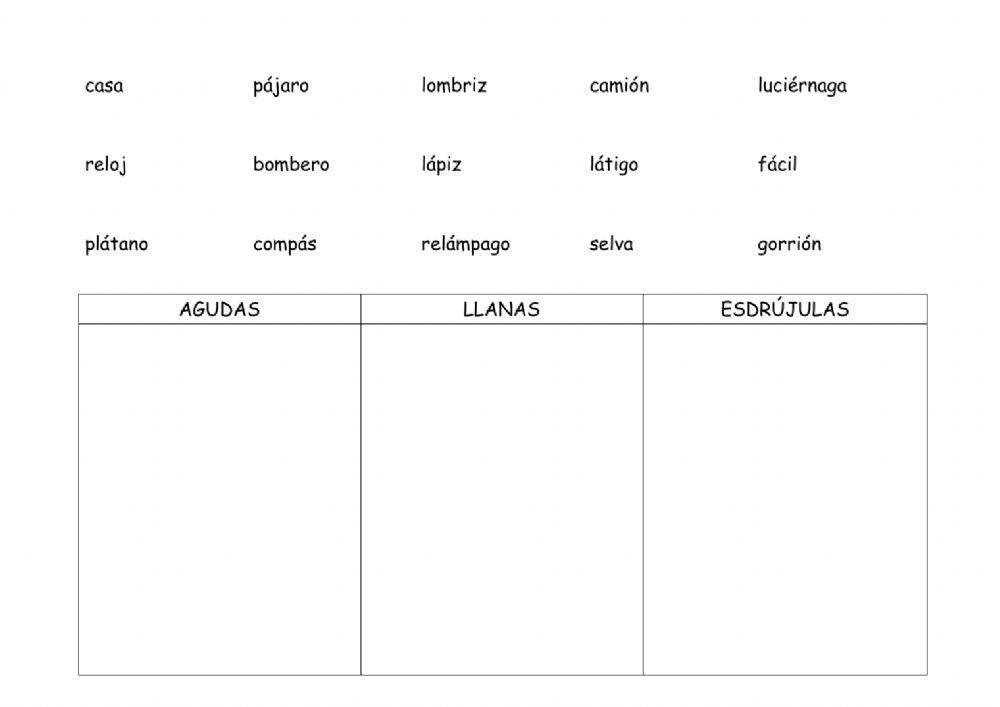 Acentuación 3º primaria