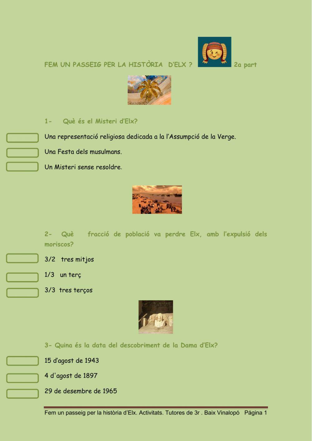 Fem un passeig per la història d'Elx . 2ª part