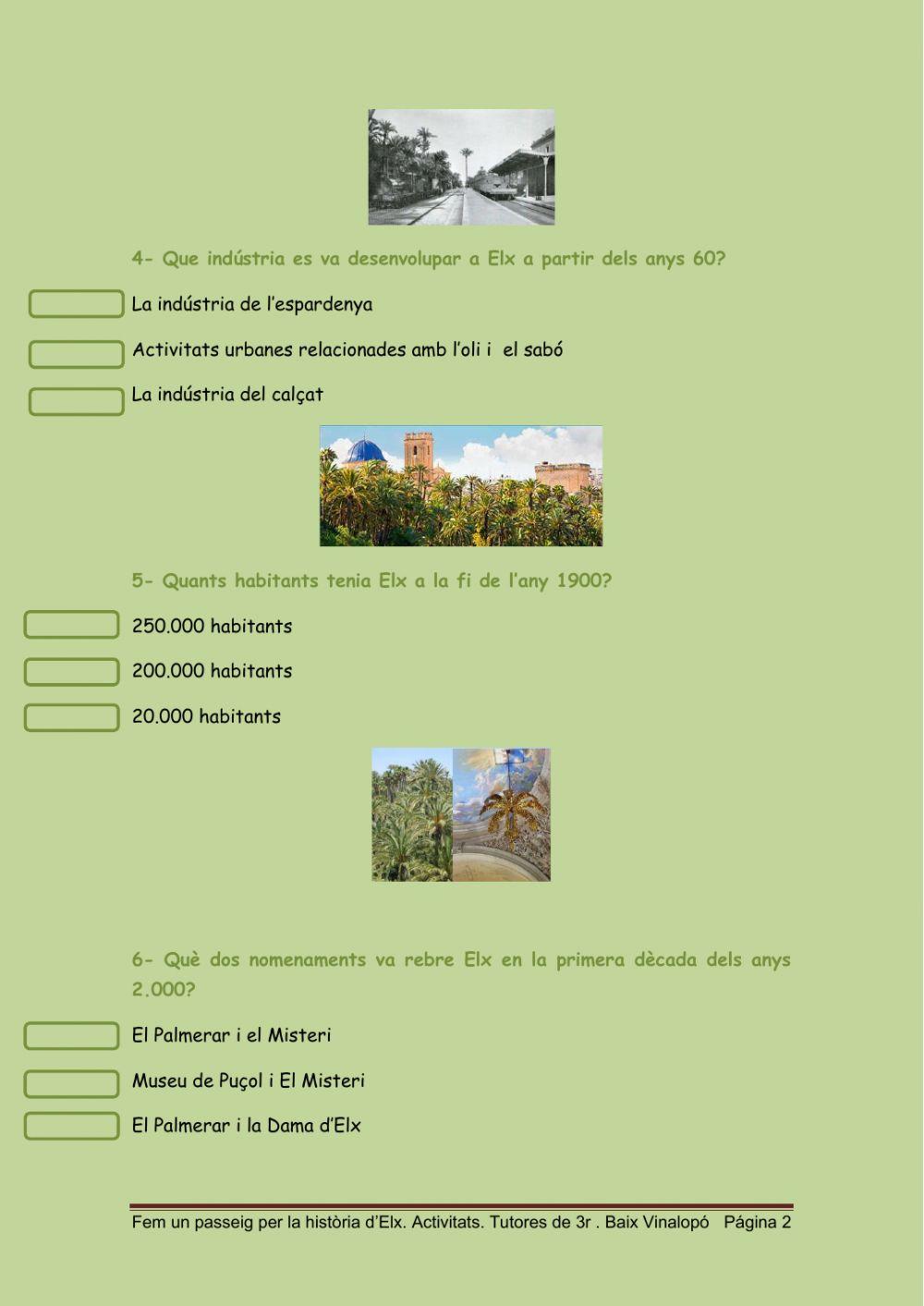 Fem un passeig per la història d'Elx . 2ª part