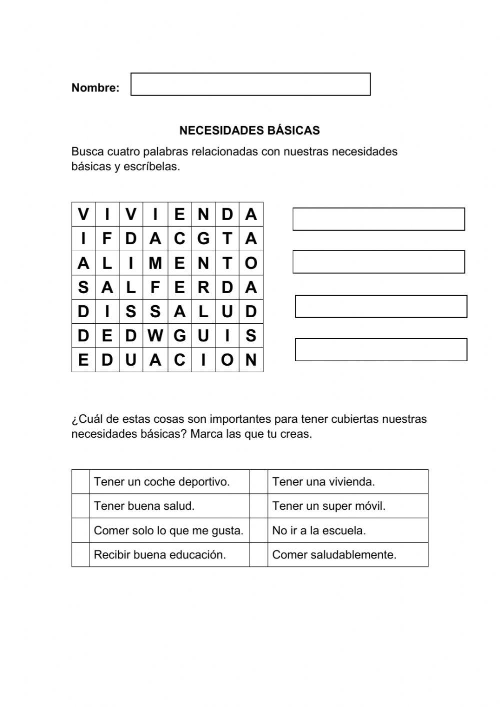 Necesidades básicas