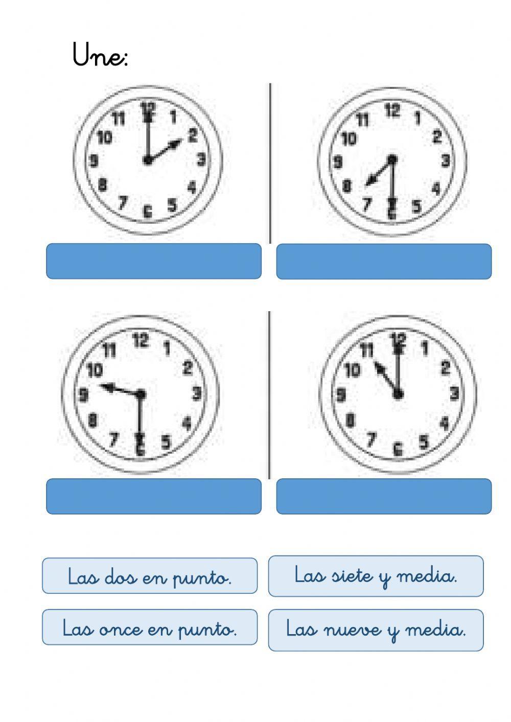Relojes en punto, y media