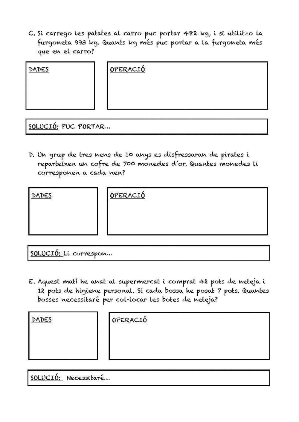 Problemes matemàtiques