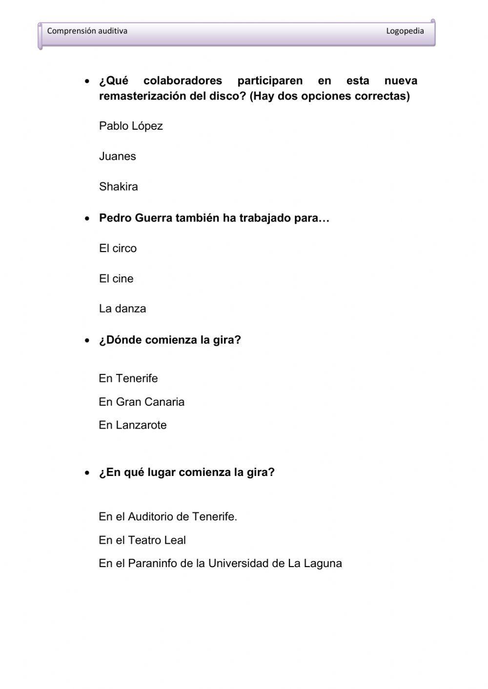 Comprensión y memoria auditiva