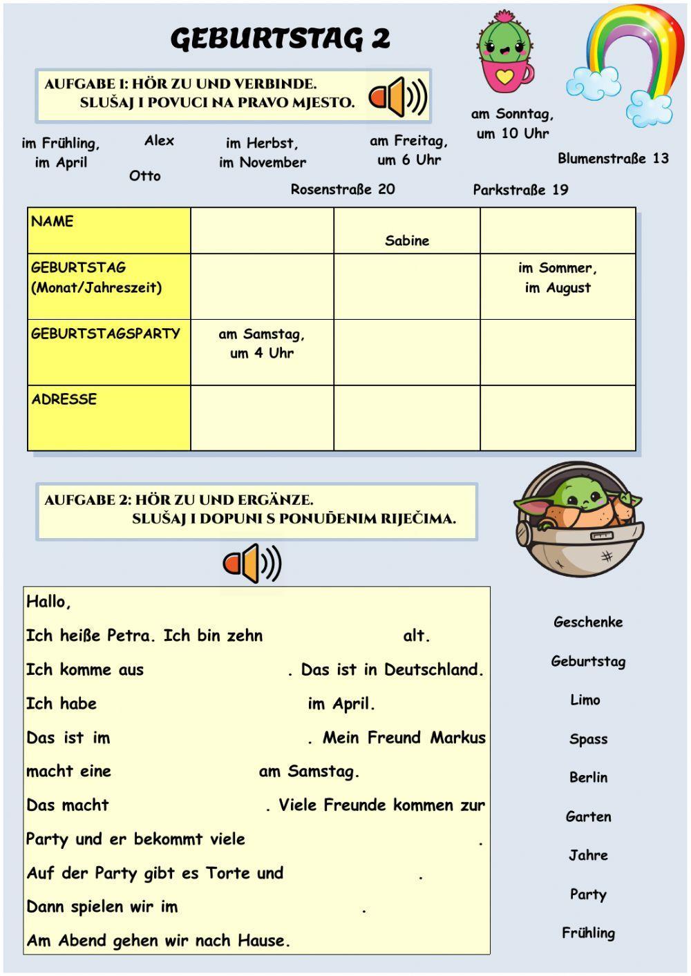 Geburtstag - Wie spät ist es?