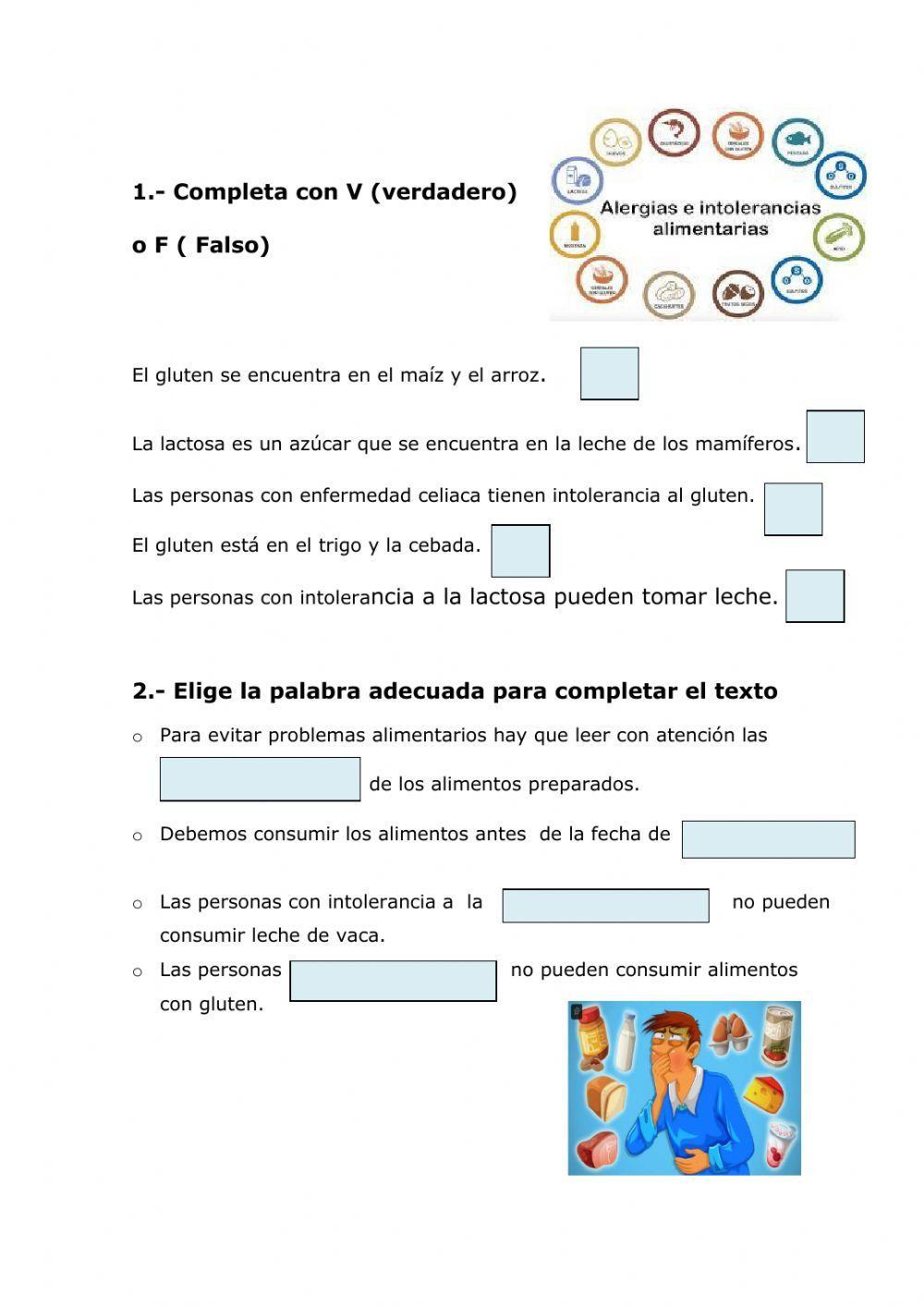Alergias e intolerancias alimentarias