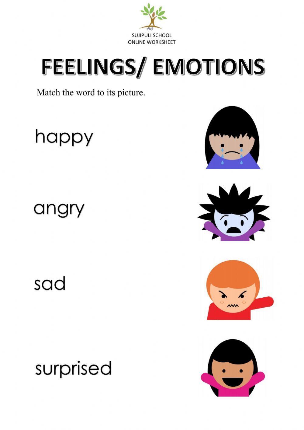 Feelings Emotions worksheet Live Worksheets