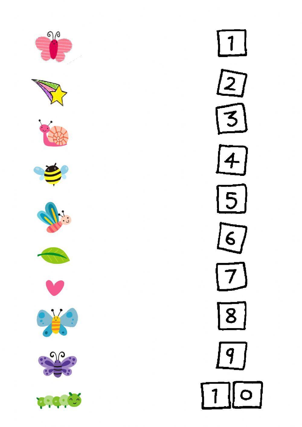 Cuenta y relaciona (hasta 10)