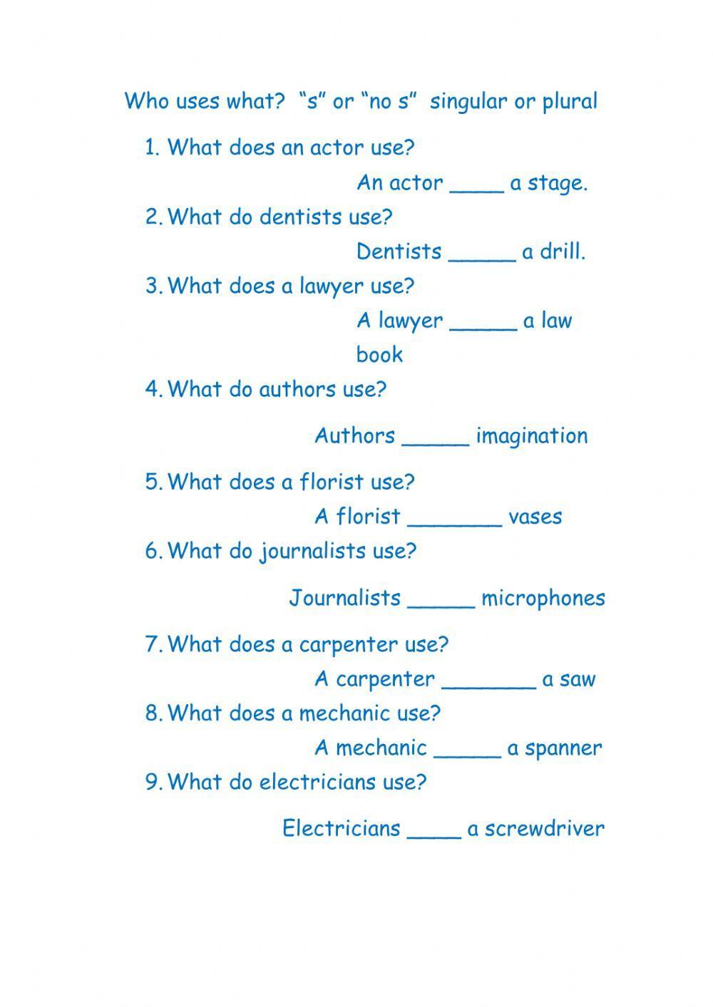 English Solutions Vigo Book 7 II professions