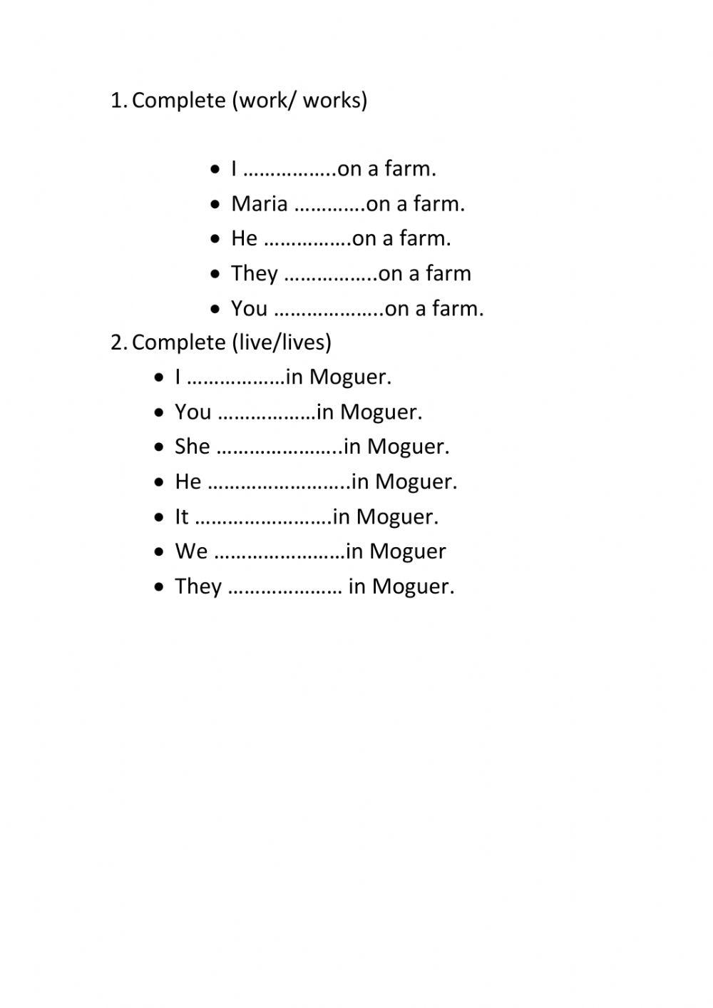 Presente simple(afirmativa)