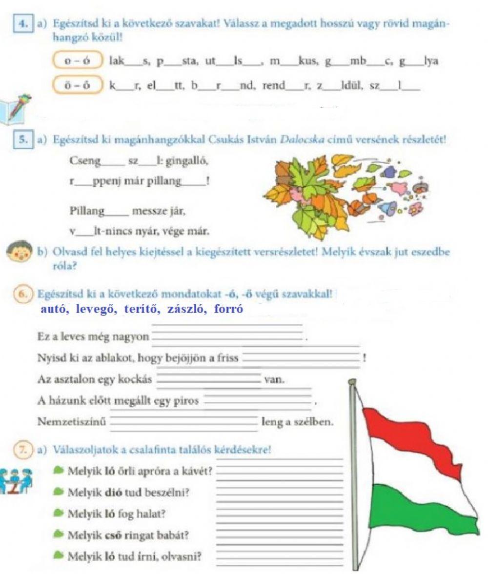 Év végi ismétlés. ny-6. 2.o.