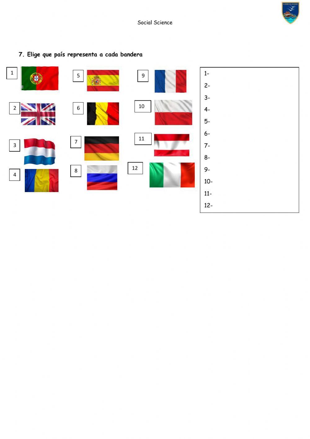 Worksheet Social Science 4ºEP RF 2º Term