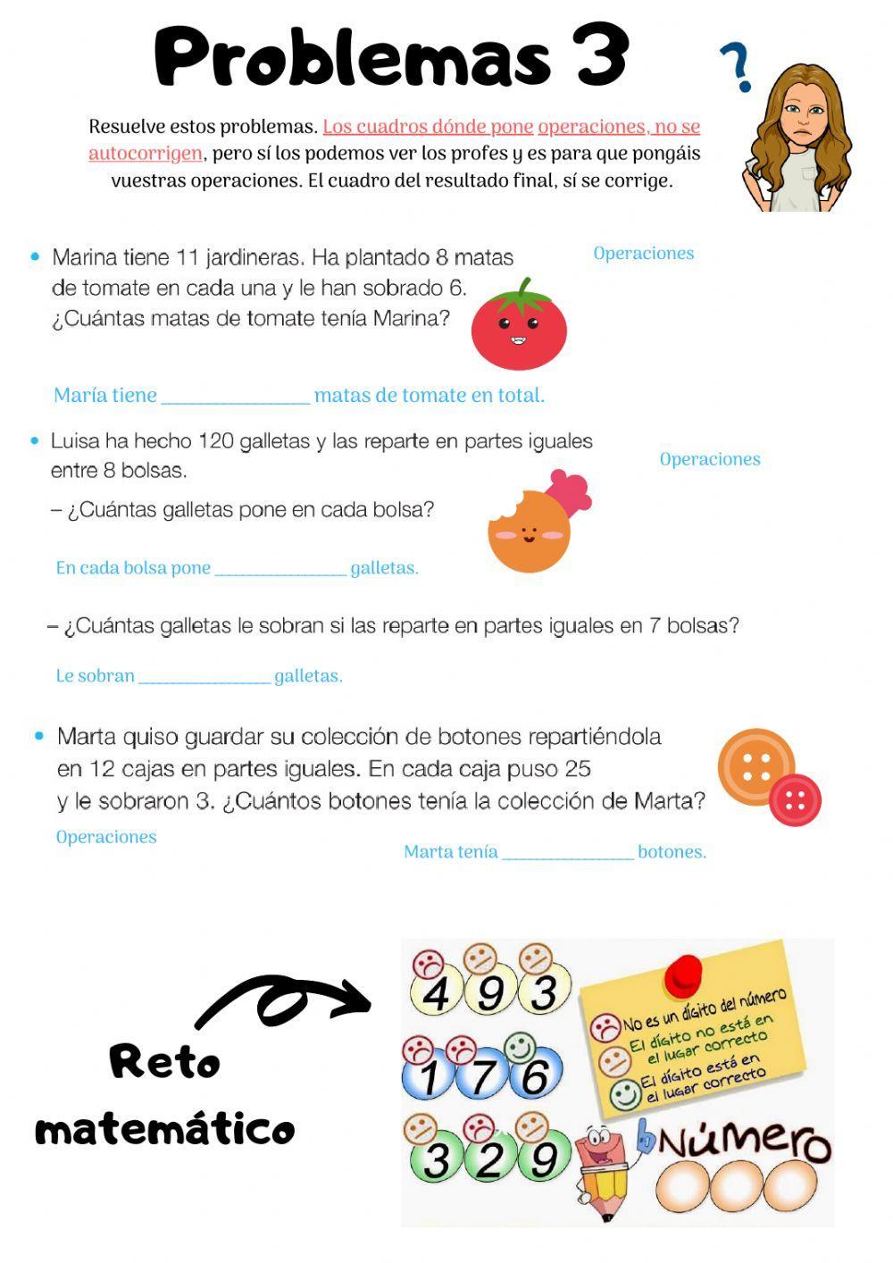 Problemas cuarto primaria 2 Problemas cuarto primaria 2