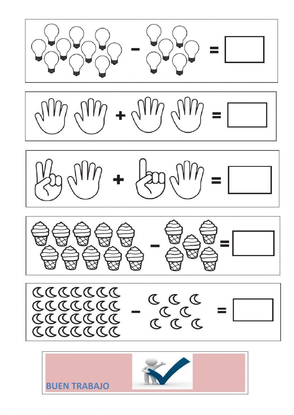 Sumamos y restamos con imagenes