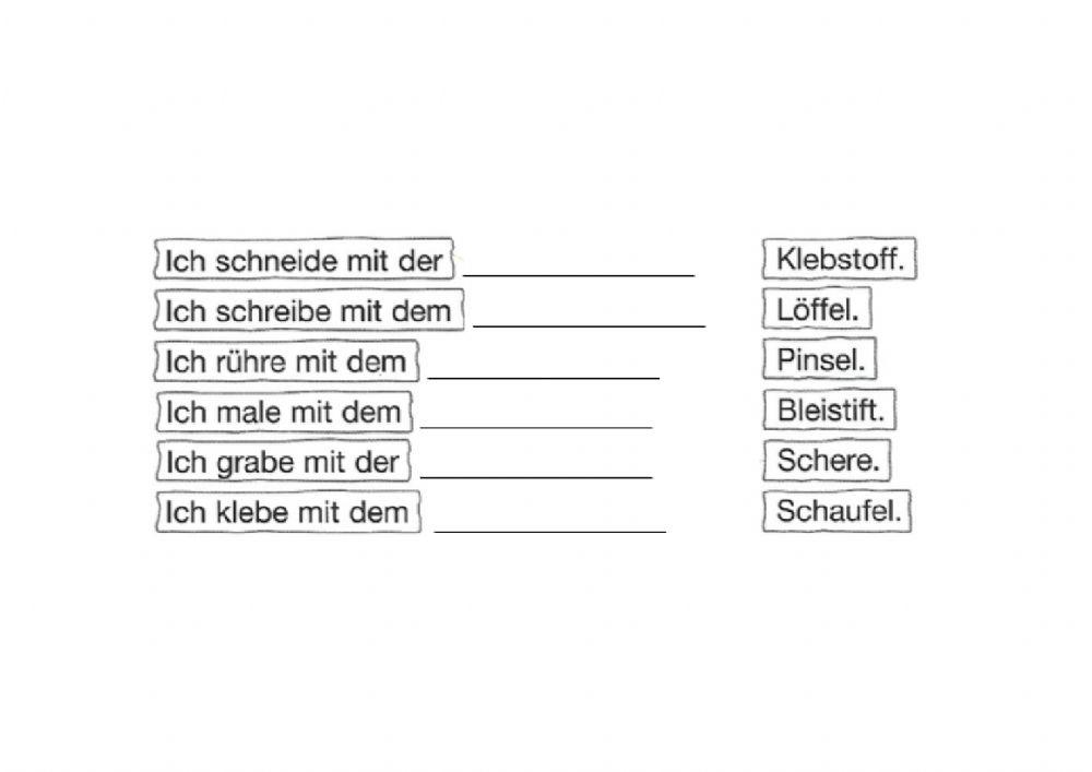 Sätze vervollständigen