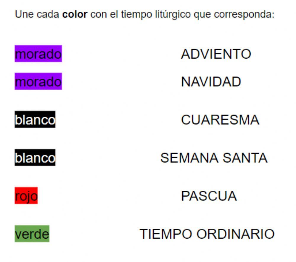 Tiempos litúrgicos-colores