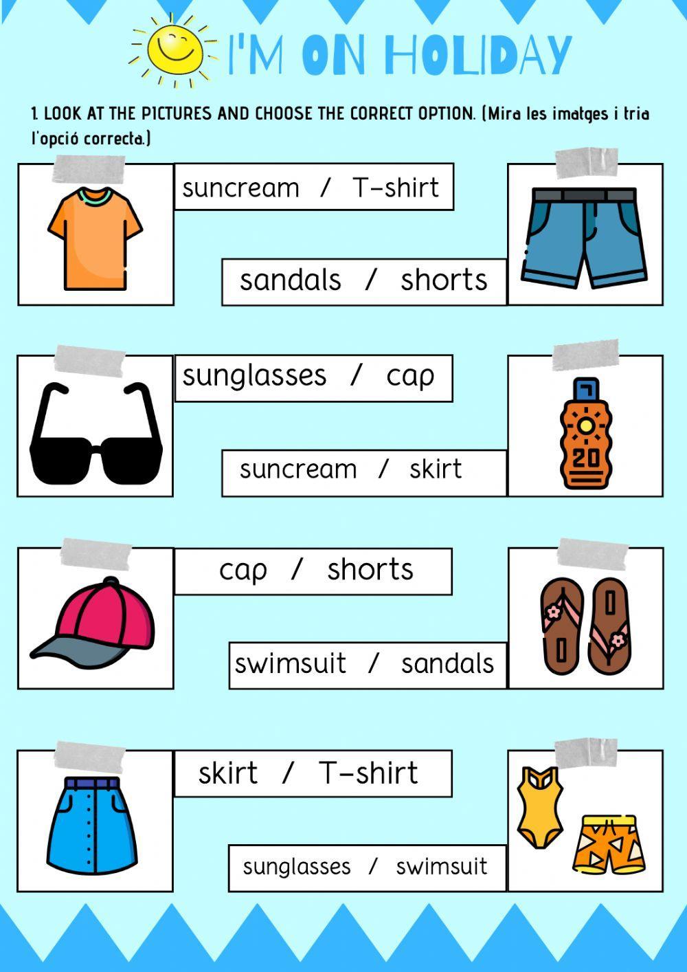 Unit 6 i'm on holiday (vocabulary)