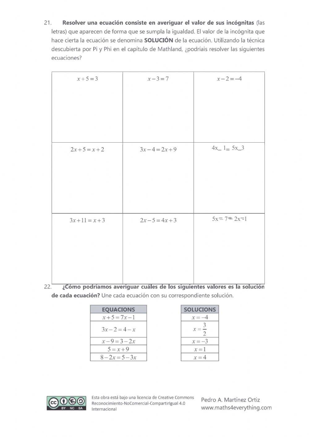 Ecuaciones 1 Maths4everything