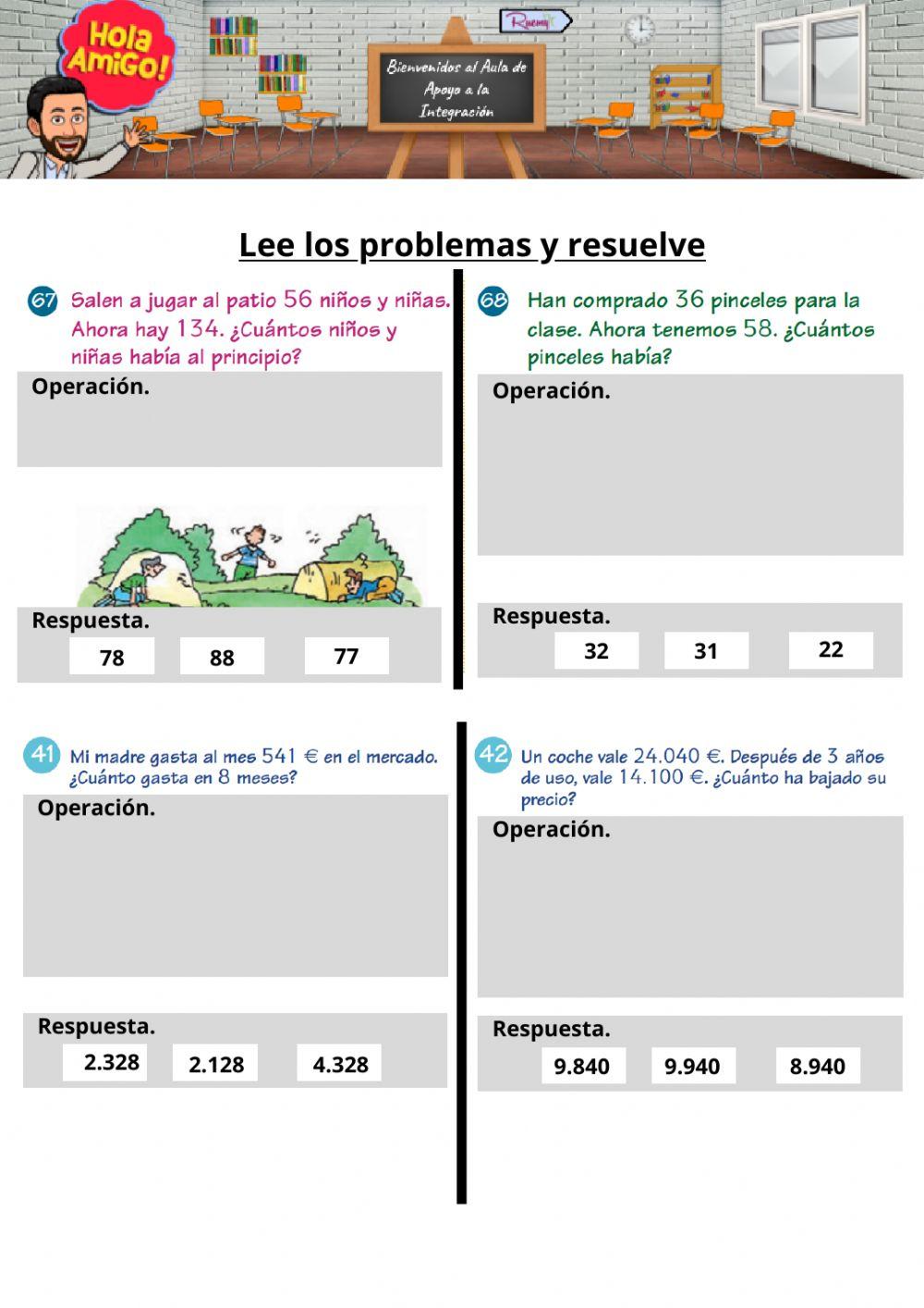 Repaso Problemas 3º