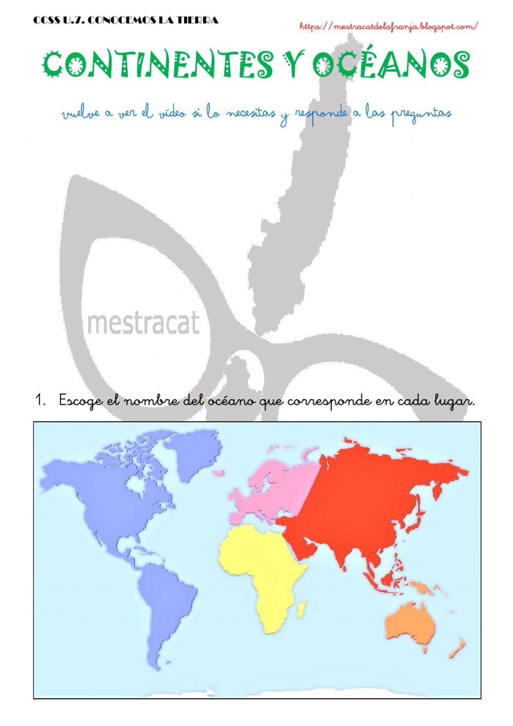 Continentes y oceanos