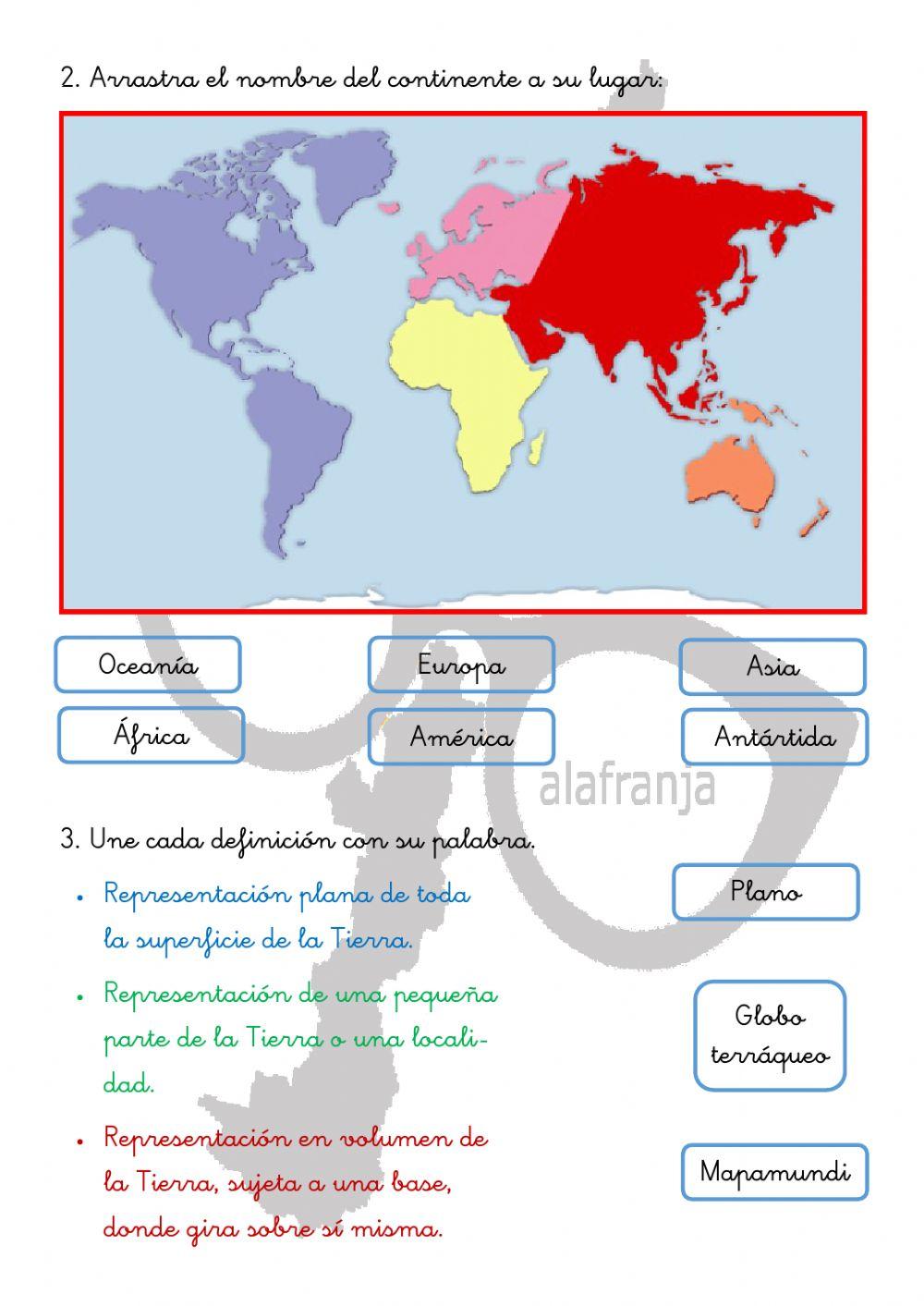 Continentes y oceanos