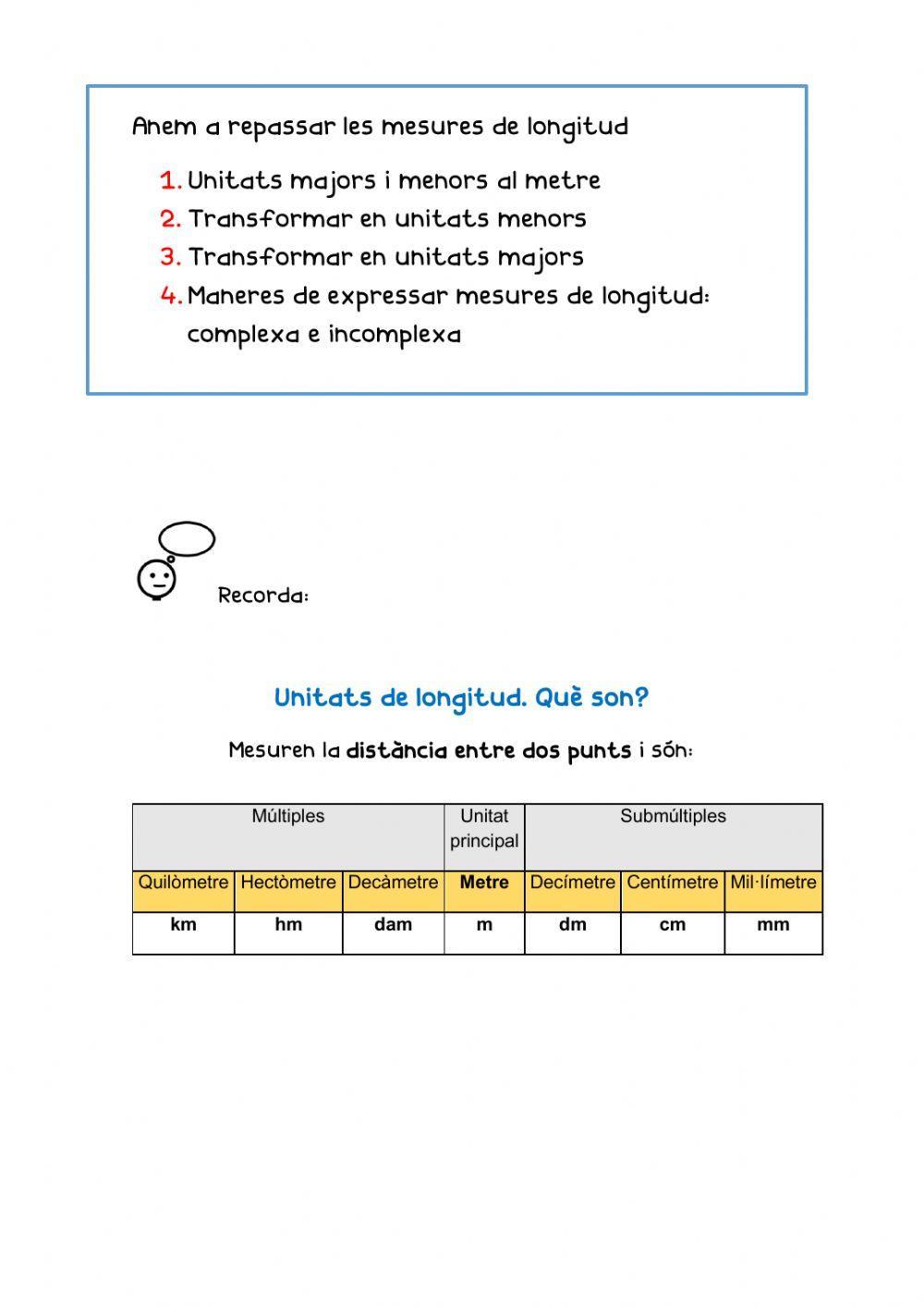 Mesures de longitud