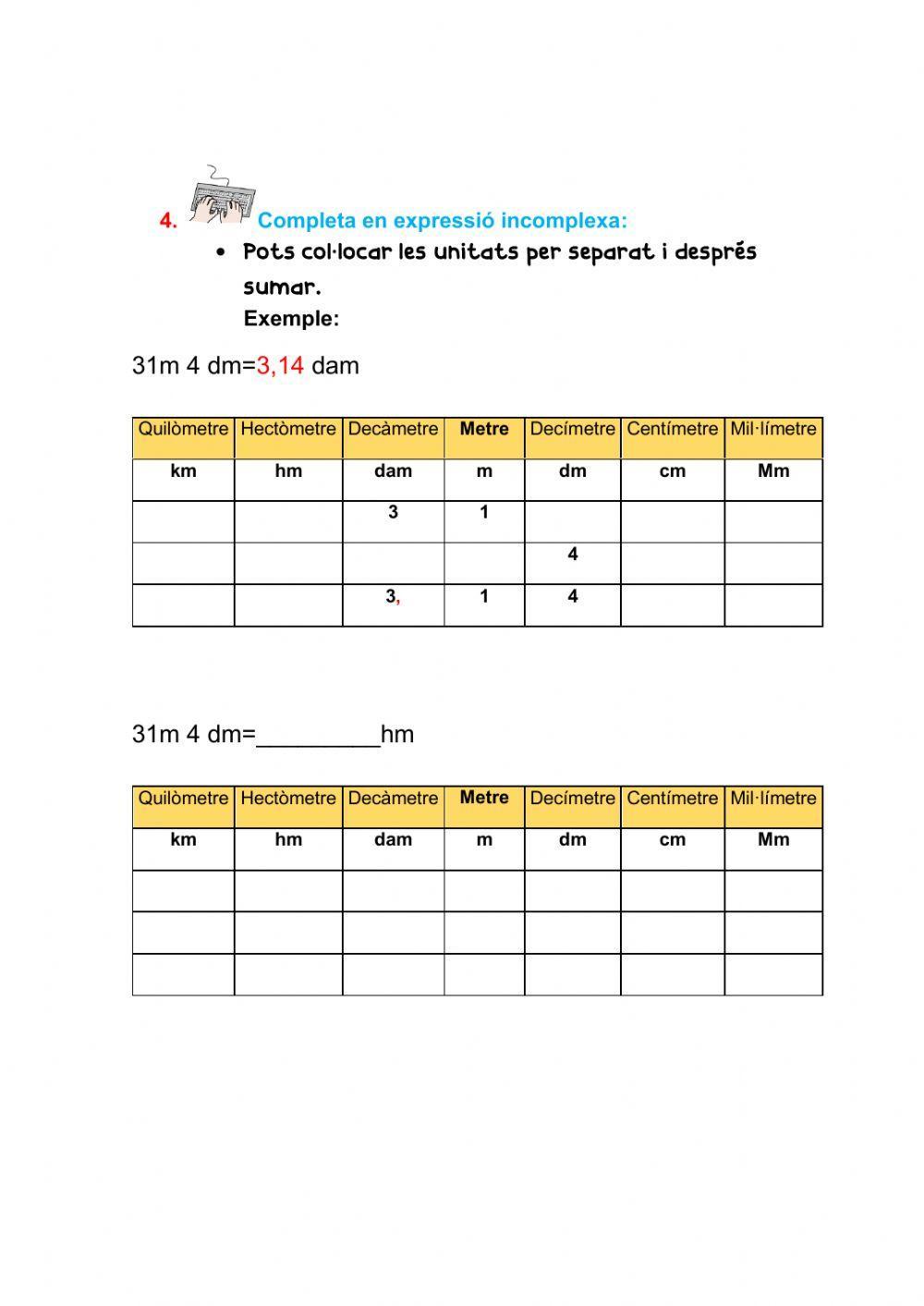 Mesures de longitud Mesures de longitud