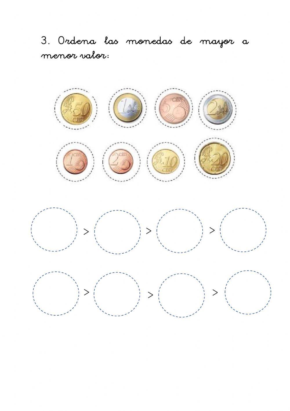 Las monedas de euro y de céntimo