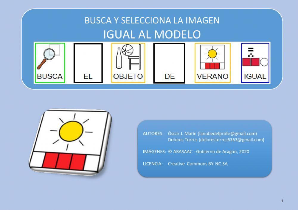 Busca el objeto de verano igual