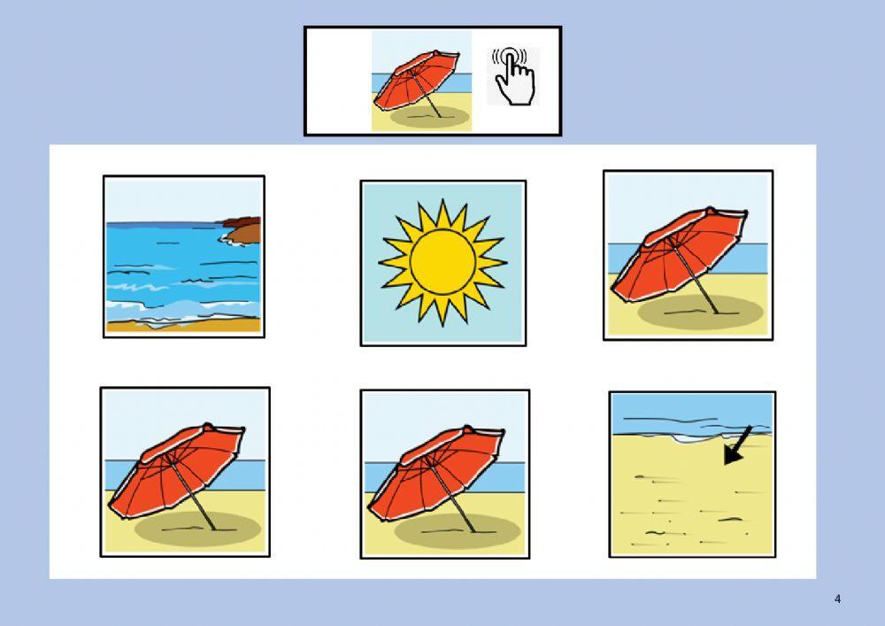 Busca el objeto de verano igual