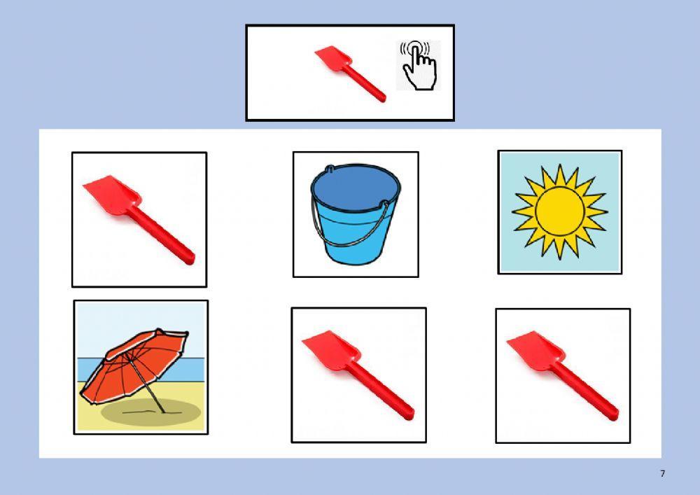 Busca el objeto de verano igual